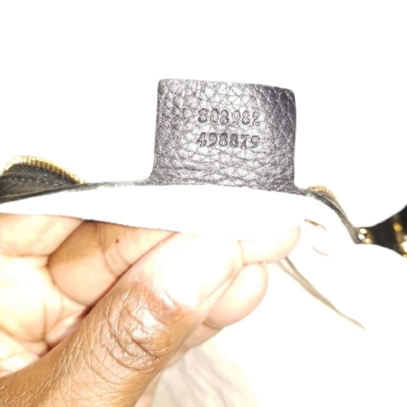 ๐Gucci Black Cellarius GG Logo Leather Soho Satchel Chain Handbag๐ - Picture 6 of 11